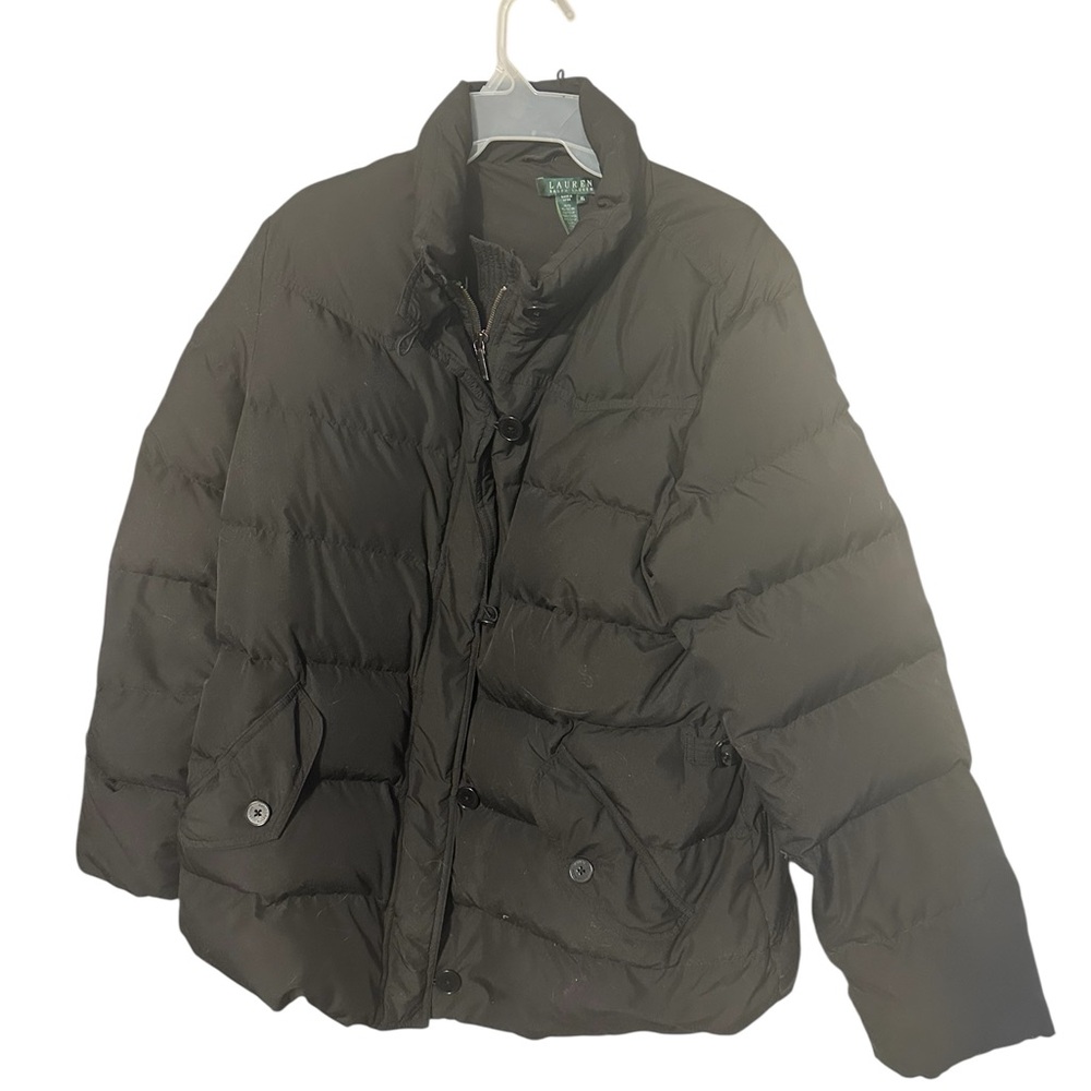 Lauren Ralph Lauren Black Quilted Down Jacket Womens XL